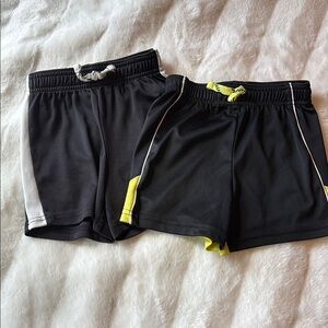 Black and Yellow Athletic Shorts Set